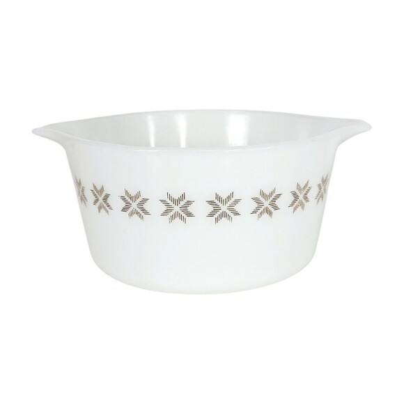 Vintage 60s Pyrex Town & Country 1 qt and 2.5 qt Round Casserole Dish Set of Two - Picture 4 of 16